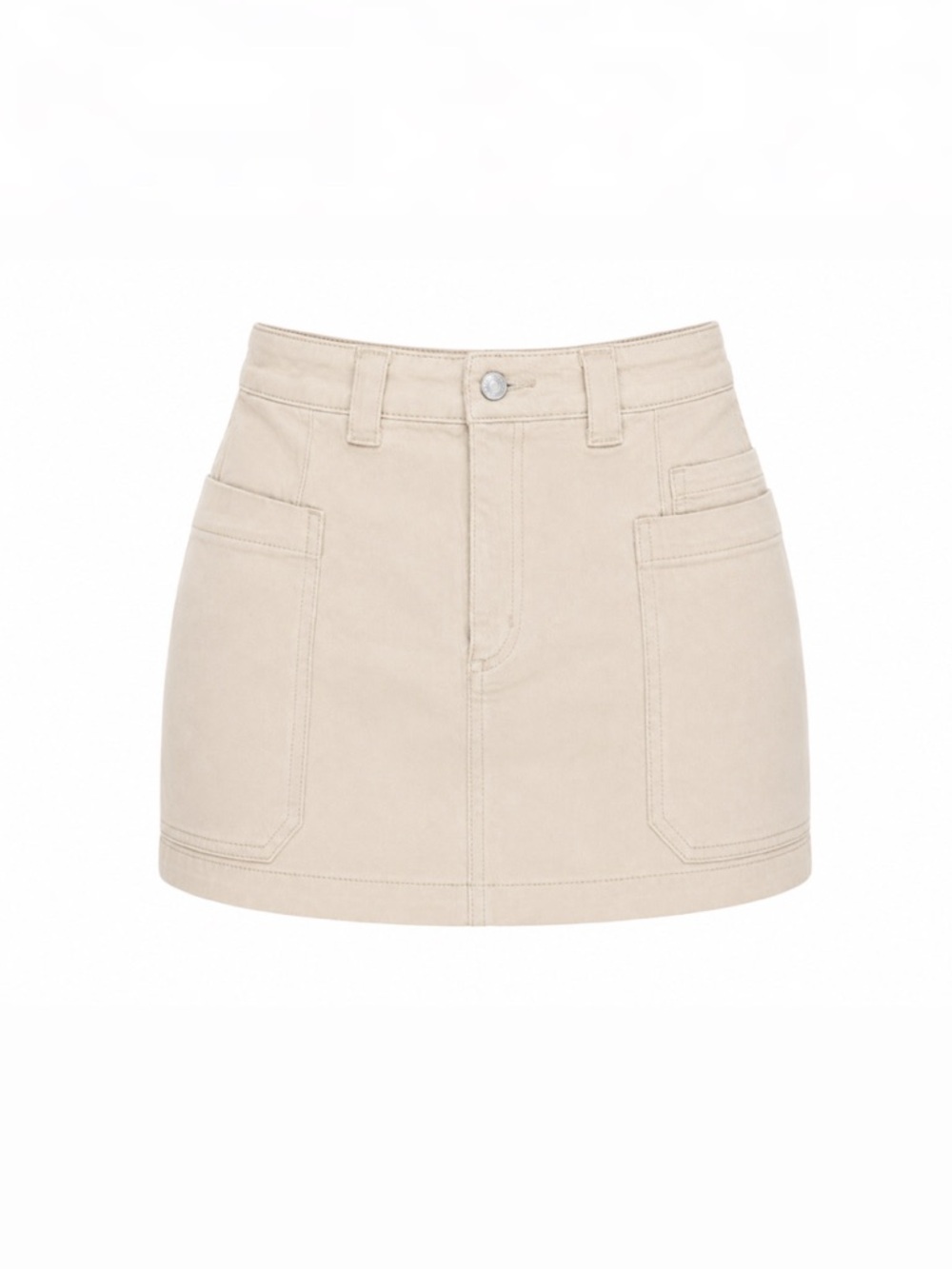 Dynamite Cream High-Rise Cargo Mini Skirt, Size XS